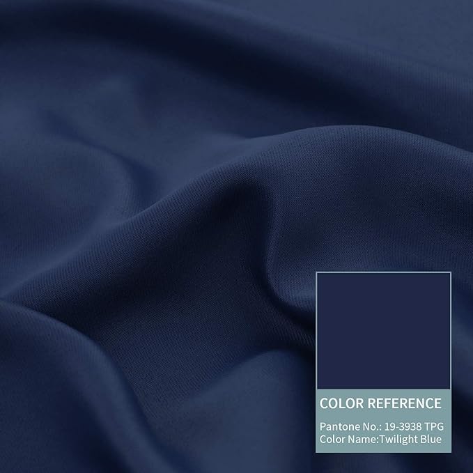 BGment Navy Blue Blackout Curtains 45 Inch Length - Image 7