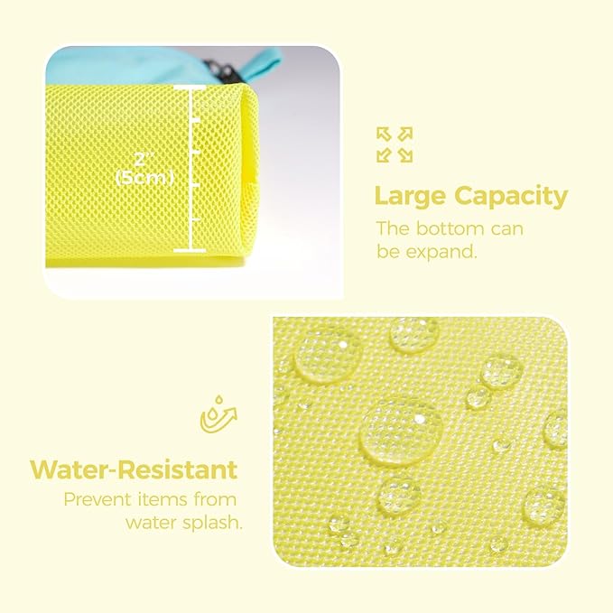 pack all Water-resistant Material Zipper Pouch, Mesh Zipper Bag - Image 2
