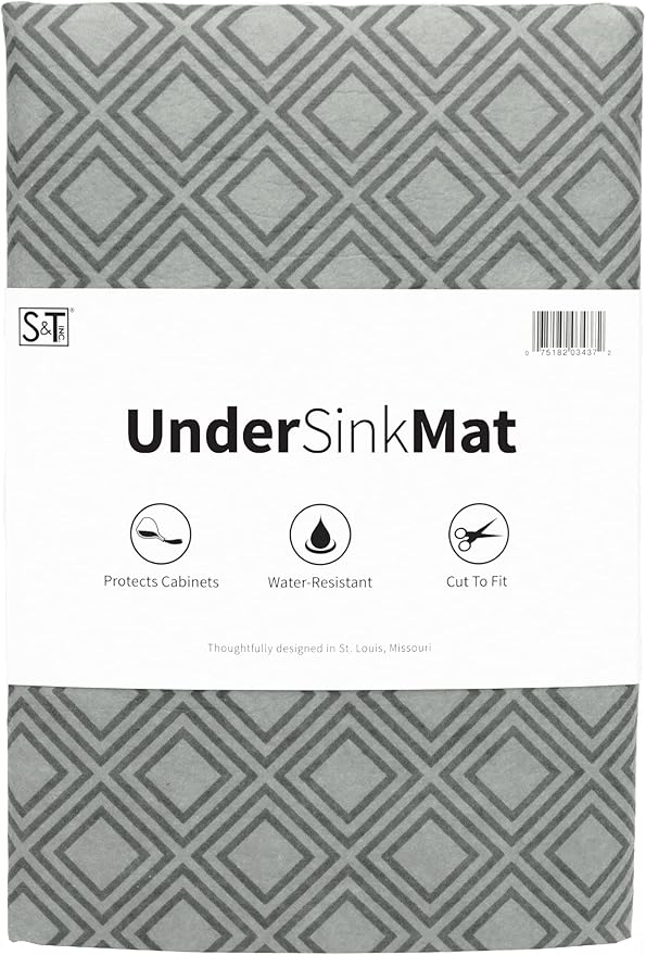 S&T INC. Under Sink Mat, Shelf Liner by STINC
