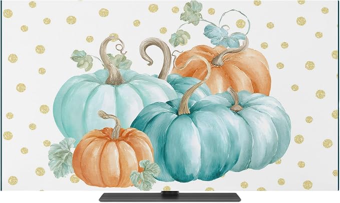 Thanksgiving Pumpkin Fall Botanical Indoor TV Cover, Elastic TV Screen - Image 2