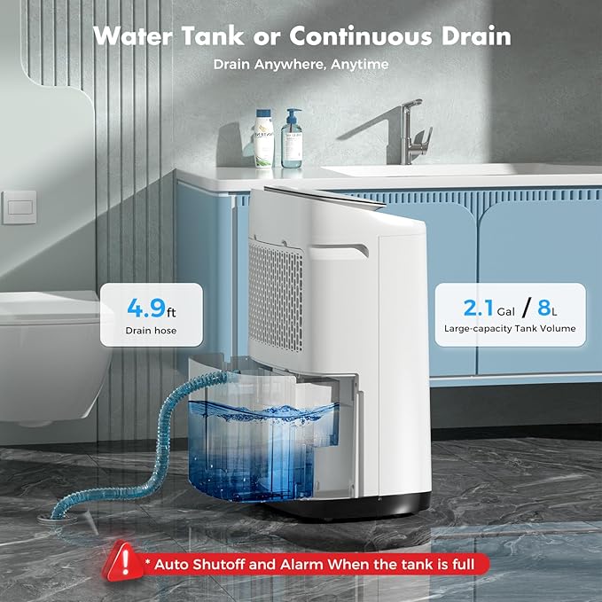Dehumidifier for Basement 6, 000 Sq Ft, 120 Pints Max. Smart Compressor - Image 5