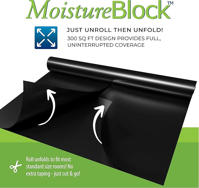 MB12X25300 Block Roll of 6 mil Moisture Barrier Polyethylene Underlay Film - Image 4