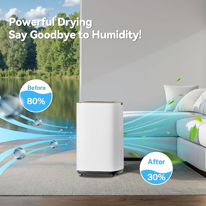 5000 Sq.Ft Dehumidifier, 52PT/24H Dehumidifiers - Image 9