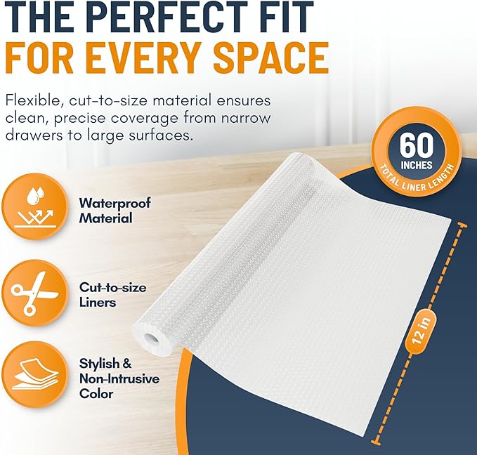 Shelf Liner Drawer Liner for Kitchen Cabinets Non-Adhesive by Linda’s Essentials - Image 4