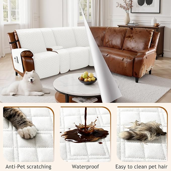 Arfntevss Waterproof Recliner Sectional Couch Covers - Image 6