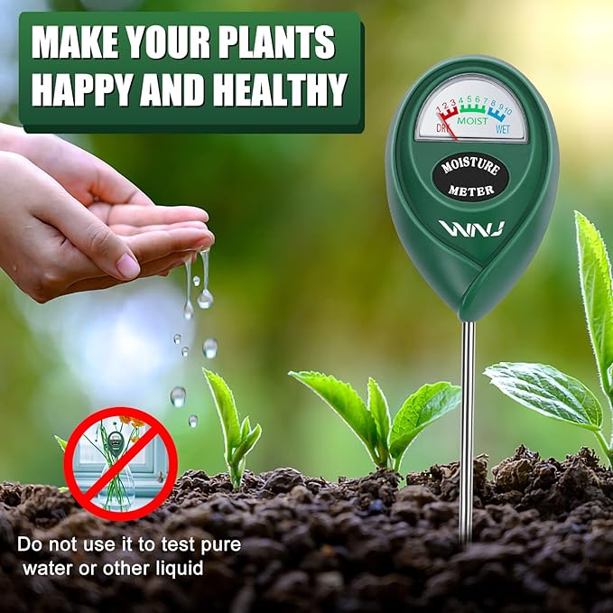 WNJ 2 Pack Soil Moisture Meter, Plant Water Monitor, Lawn Moisture Meter，Soil - Image 6