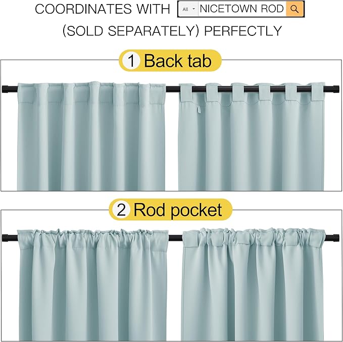 NICETOWN Blackout Curtain Panels Window Draperies - Image 3