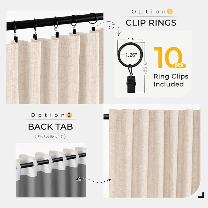 INOVADAY Thermal Sliding Door Curtains 100% Blackout Curtains - Image 4