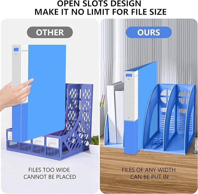Marte Vanci Magazine File Holder Vertical PP Folder Book Desktop Organizer - Image 5