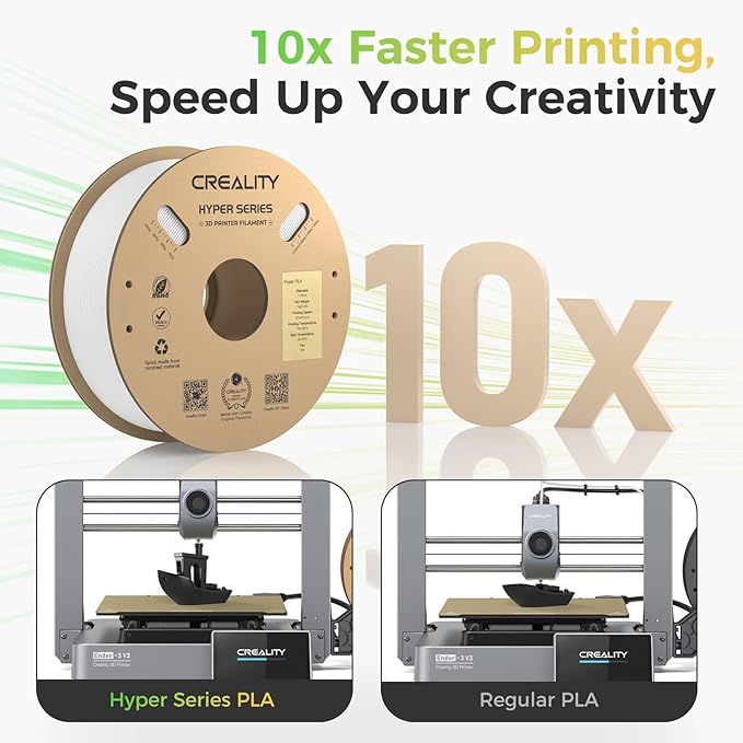 Creality Hyper PLA Filament White 2KG, No-Tangling Stronger Toughness Fit Most - Image 3