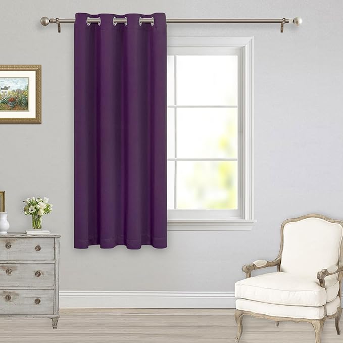 MYSKY HOME Bedroom Curtains 63 Inch Long Blackout Curtains - Image 6