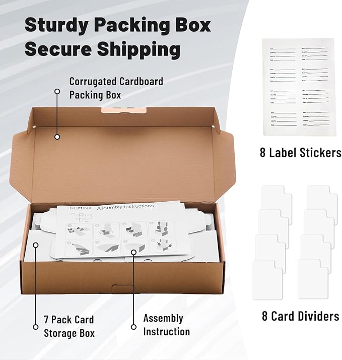 NUMINA 7 Pack 600 Card Storage Box Organizer - Image 7