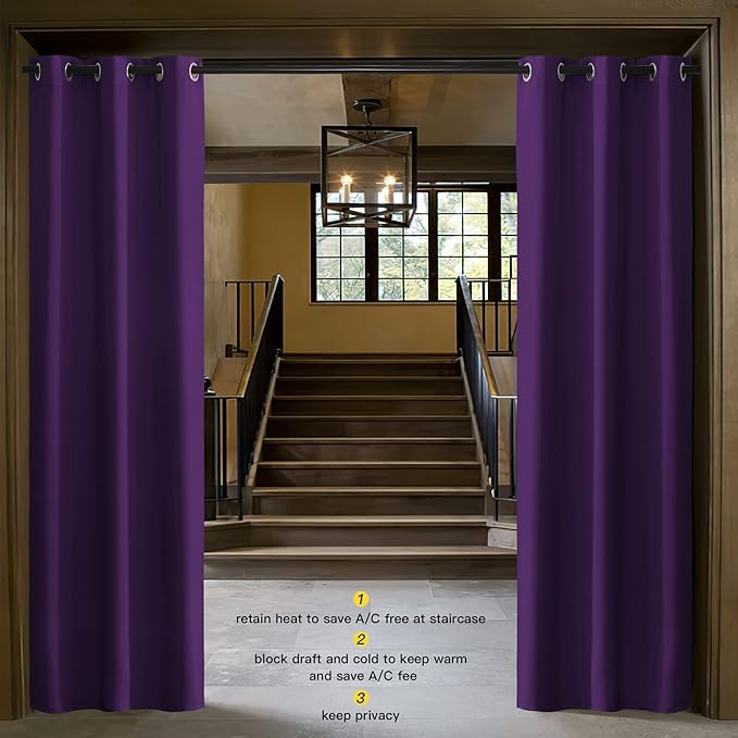 NICETOWN Energy Saving Blackout Darkening Drape, Triple Weave Home Decoration - Image 2