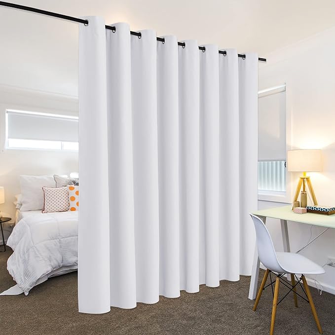 RYB HOME Separation Room Divider Curtain Heavy Duty Share Space Ceremony Window - Image 4