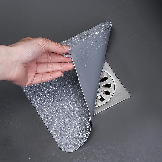 2 Pieces 6 x 6 Inch Silicone Tub Stopper Floor Drain Cover Sewer Anti-Odor Mat by DIFENLUN