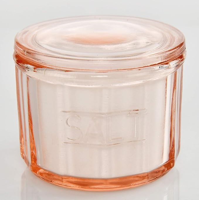 HOME-X Depression Style Pink Glass Salt Cellar - Image 9