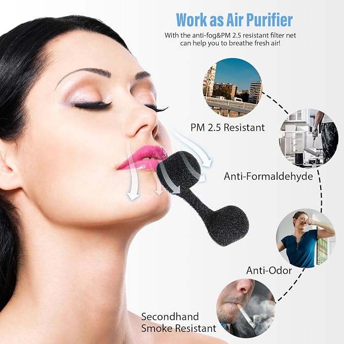 50 Pieces Nose Plug Filter Disposable Nose Dust Filters Bulk Sponge Nostril - Image 5