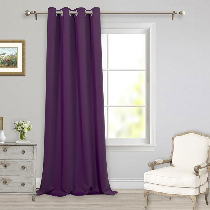 MYSKY HOME Blackout Curtain for Bedroom, Grommet Room Darkening Curtain - Image 8