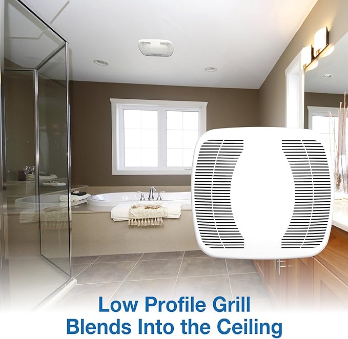 Air King 90 CFM 3.0 Sones Ceiling Mounted Snap-In Installation Bathroom Exhaust - Image 3