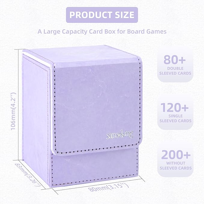 Magic Card Deck Box for MTG Single Deck Card Box fits 100+ TCG Sleeved Cards - Image 2