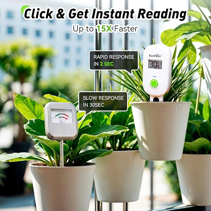 RAINPOINT Smart Digital Wireless Plant Moisture Meter Houseplants Indoor WiFi - Image 8