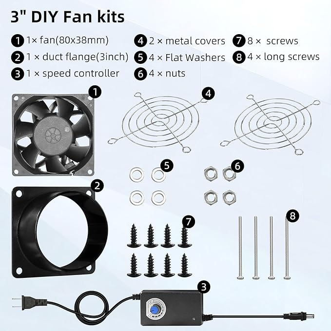 3.15" 12V Axial Exhaust Vent Fan - Image 6