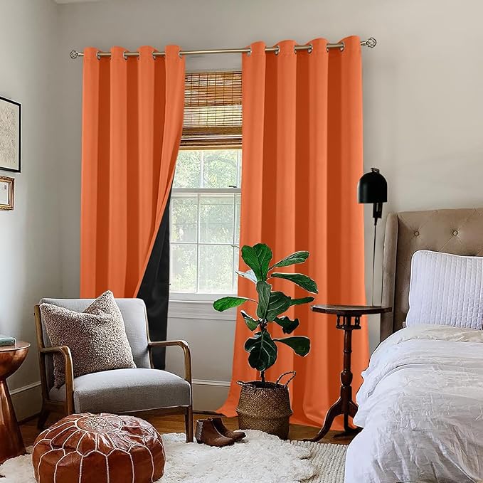 BGment Thermal Insulated 100% Blackout Curtains 95 Inch Length 2 Panels - Image 2