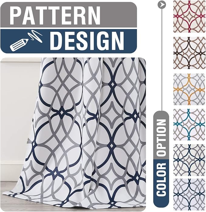 H.VERSAILTEX Blackout Curtains Printed Design - Image 5