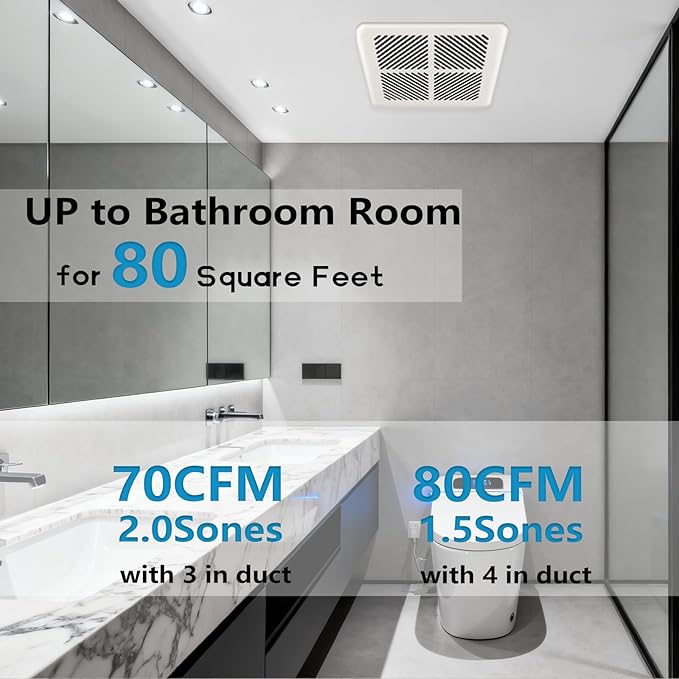 Tech Drive Very Quiet Bathroom Exhaust Fan - Image 4