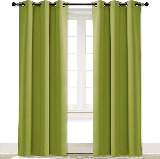 NICETOWN Curtain Blackout Drape Panel, Single Panel, 34 x 84 inch, Fresh Green by NICETOWN
