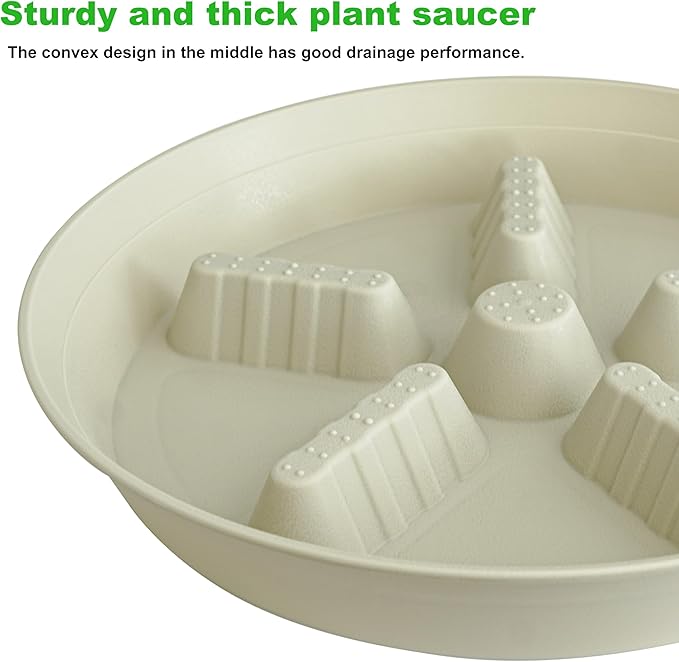 4 Pack Plant Saucer 14 inch, Plastic Plant Saucers - Image 4