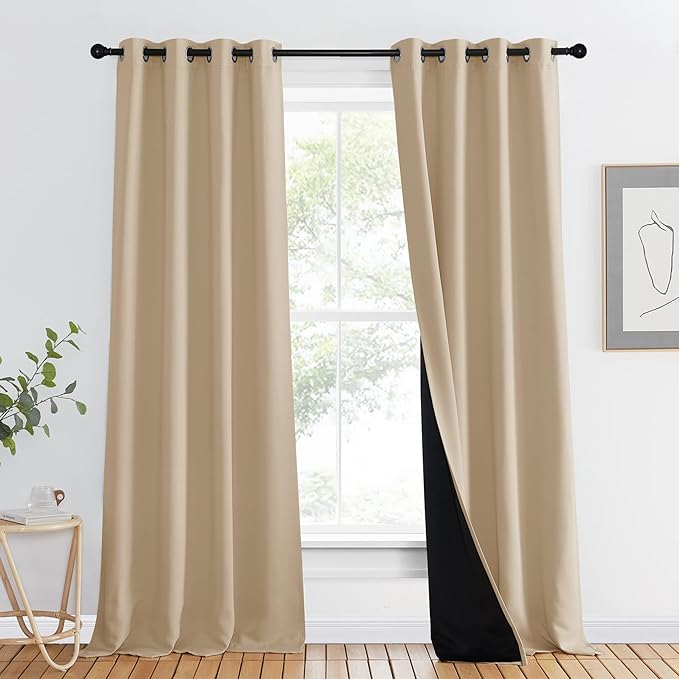 NICETOWN Living Room Completely Shaded Draperies, Privacy Protection & Noise by NICETOWN