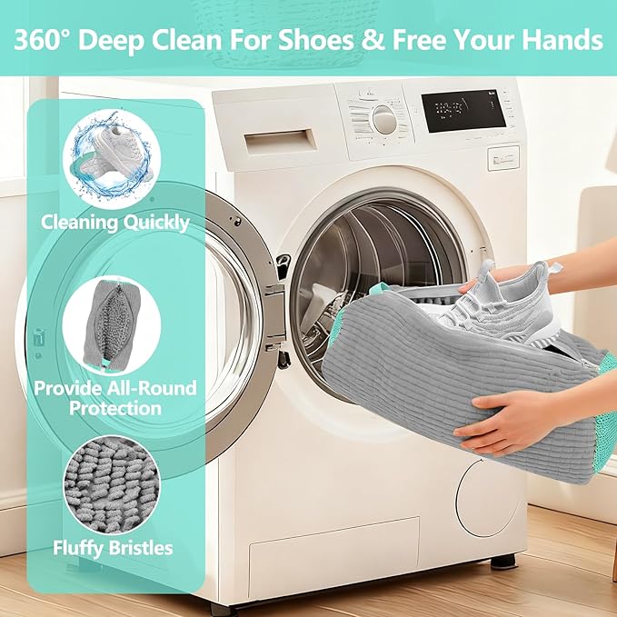 Shoe Washing Machine Bag, Shoe Cleaning Bag, Reusable Laundry Shoes Bag - Image 3
