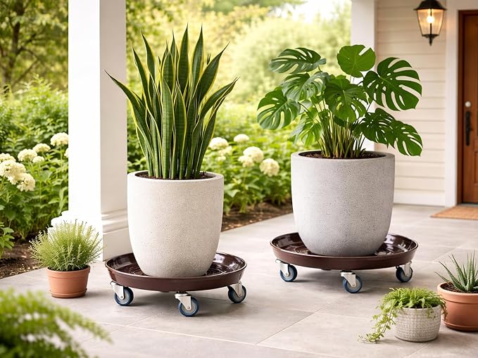 Planterhoma 3 Packs 18" Metal Plant Caddy - Image 5