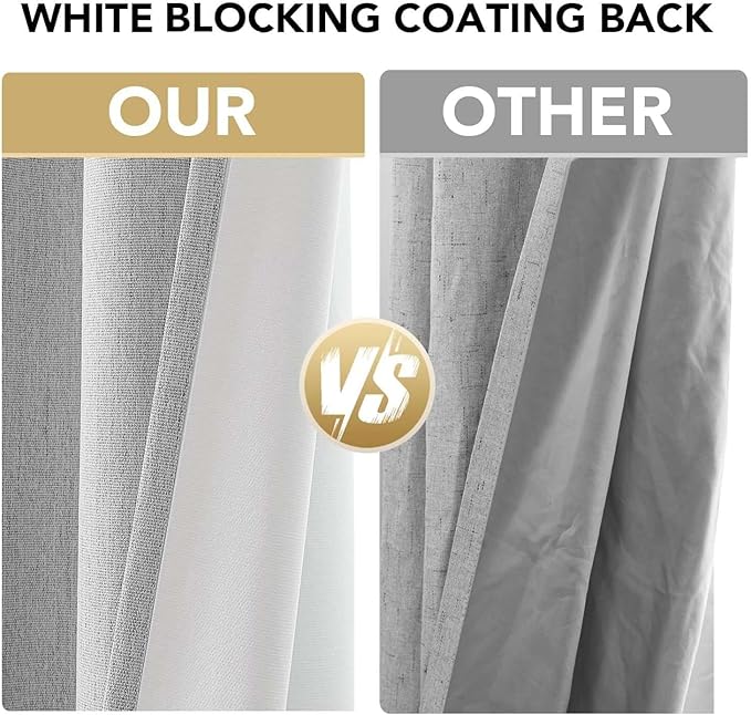 H.VERSAILTEX Chenille Linen Blackout Curtains - Image 3