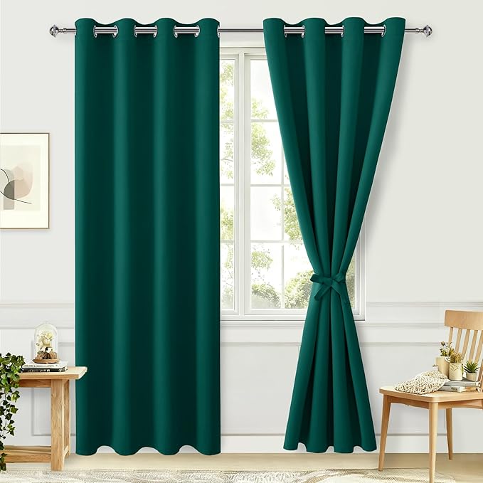 Hiasan Blackout Curtains for Bedroom, 52 x 84 Inches Long by Hiasan