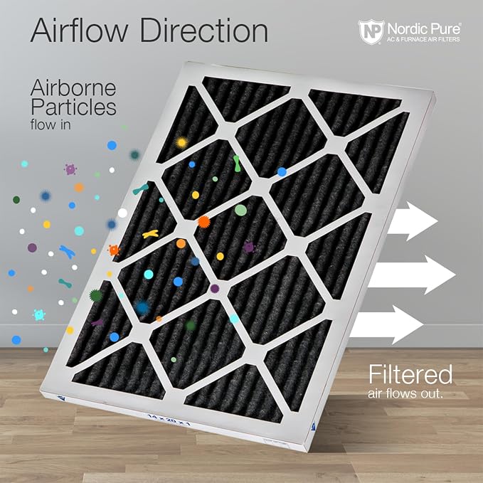 Nordic Pure 18x25x1 Pleated MERV 8 Pure Carbon Air Filters 2 Pack | Actual - Image 8