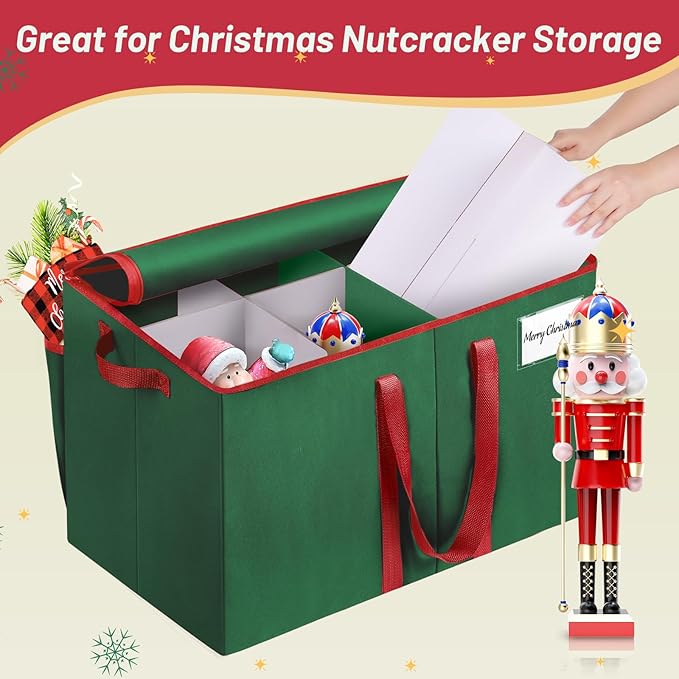 Nutcracker and Figurine Collectibles Storage Box， Large Ornament Storage - Image 5
