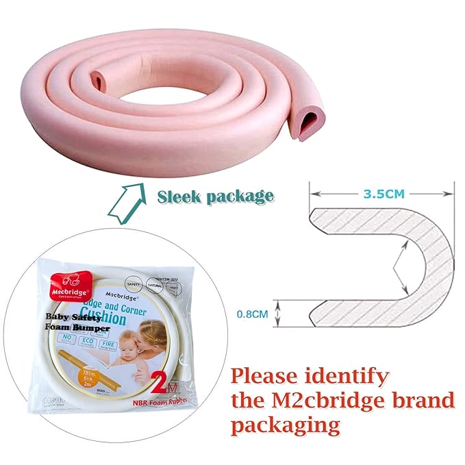 M2cbridge U Shape Extra Thick Furniture Table Edge Protectors Foam 6.5 Ft - Image 4