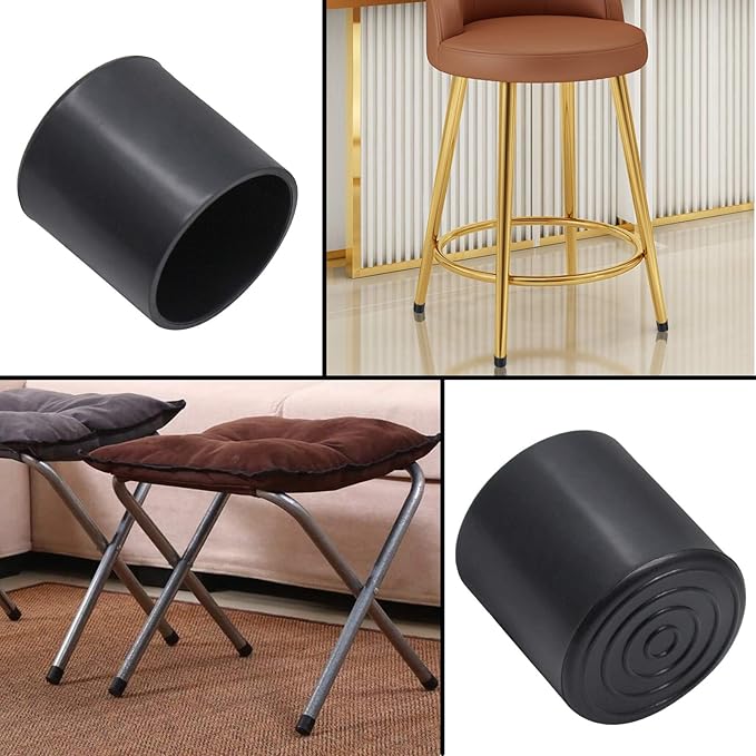 20Pcs Round Rubber Furniture Leg Caps 1-1/4"/32mm Vinyl Flexible Chair Leg - Image 4