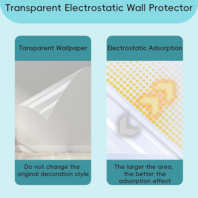 Wall Protector Clear Contact Paper Electrostatic Absorption Wall Protective - Image 2