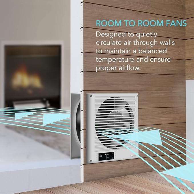 AC Infinity Room to Room Fan 8”, Two-Way Reversible Airflow Through-the-Wall Fan - Image 2