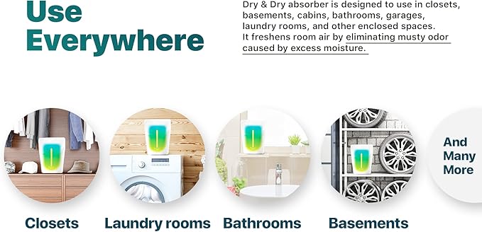 Dry & Dry [4 Packs Standing Moisture Absorbers to Control Excess Moisture - Image 6