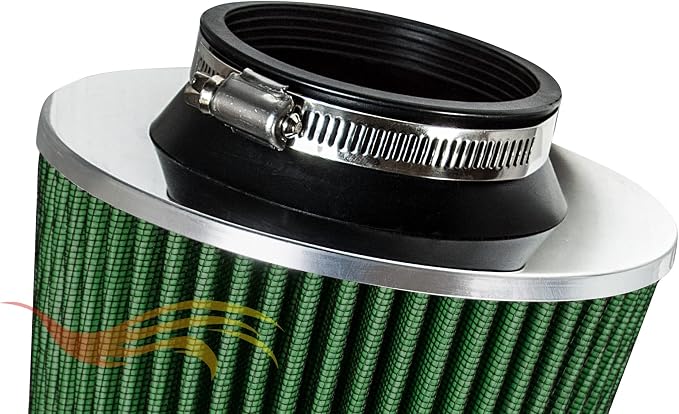 GREEN 4" 102 mm Inlet Truck Air Cone Replacement Performance Washable Clamp-On - Image 6