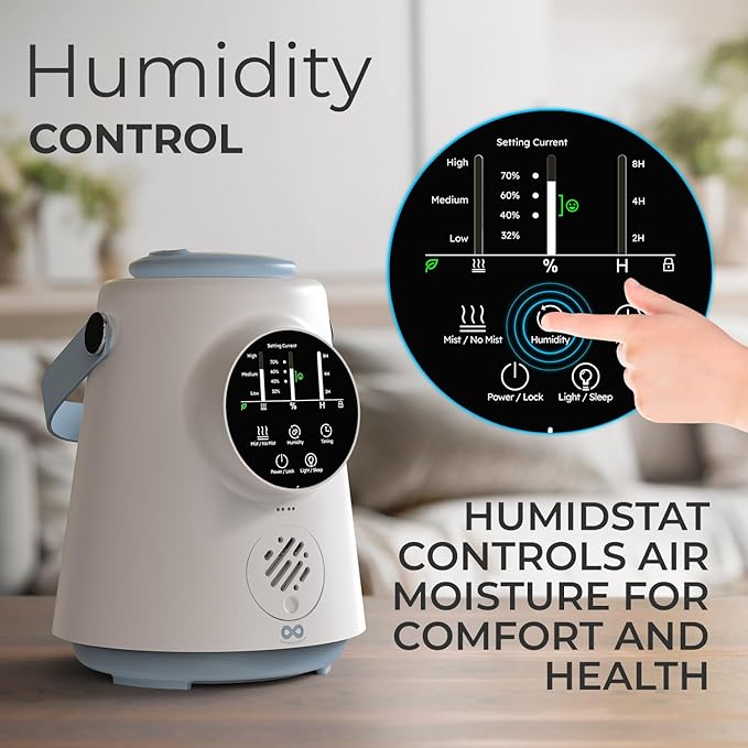 Everlasting Comfort 2.5L Top Fill Humidifier – Upgraded Easy to Clean 20HR - Image 5