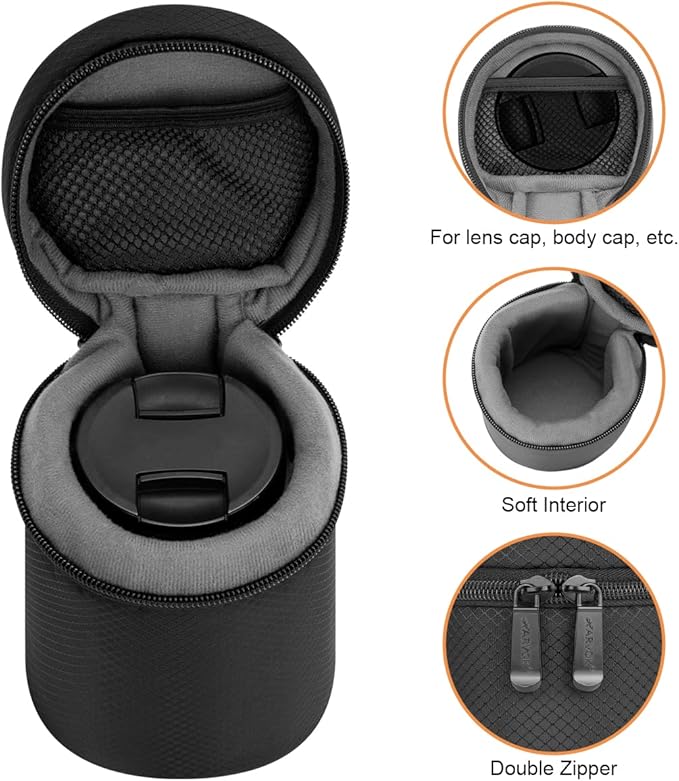 ARVOK Camera Lens Case, Water Resistant Protective Pouch - Image 2