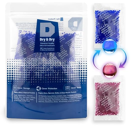 Dry & Dry 10 Gram Blue Indicating Silica Gel Packs by DryDry