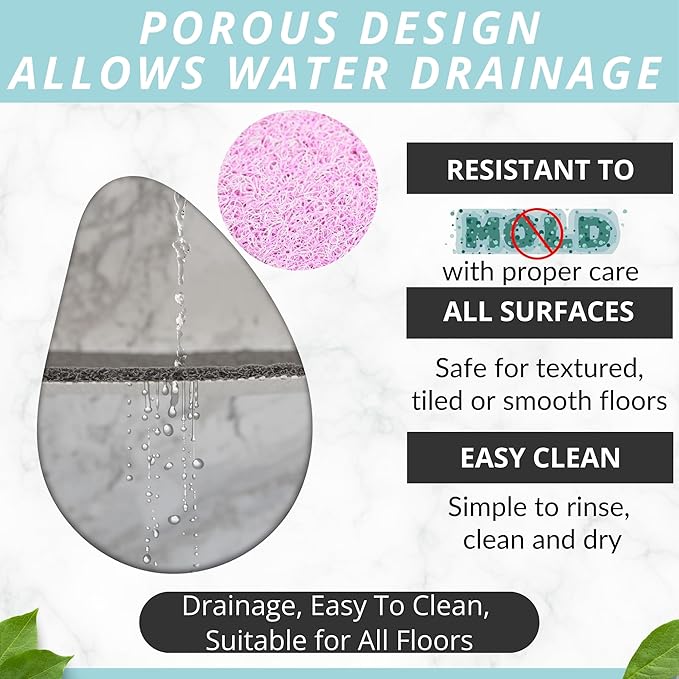 Enkosi Loofah Shower Mat Non-Slip - Image 3