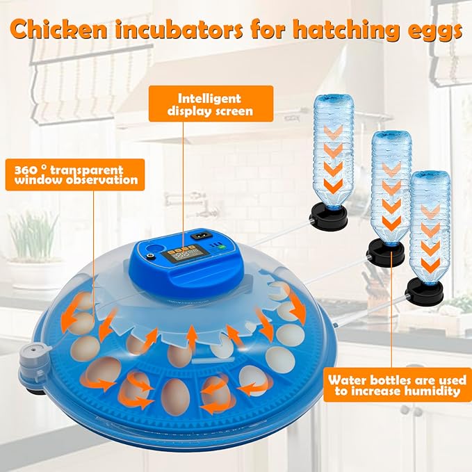 26-Egg Incubator with Automatic Egg Turning and Humidity Control | with 360° - Image 4