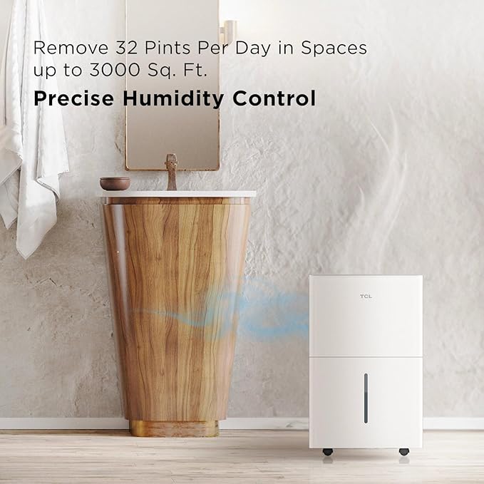 TCL 3000 Sq. Ft. Smart Dehumidifier, Energy Star Most Efficient, Ultra-Compact - Image 6